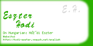 eszter hodi business card